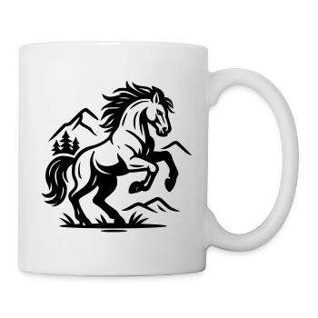 Pferd - Tasse - Weiß - Rechts