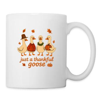 Juste un étui de citrouille d’oie reconnaissant - Mug blanc - blanc - Droite