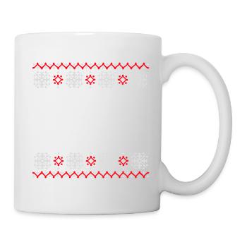 Ugly Sweater Christmas Pattern Snowflakes Cool - Mug - white - Right