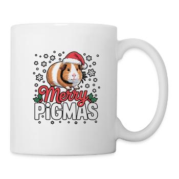 Merry Pigmas Weihnachtspiggy Cartoon - Tasse - Weiß - Rechts