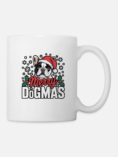 Merry Dogmas Bulldog - Tasse - Weiß