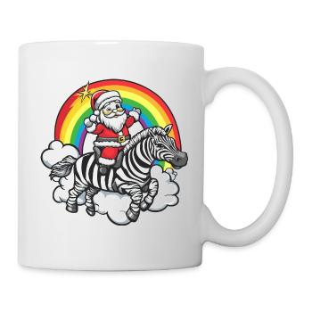 Zebra Santa Claus Christmas - Mug - white - Right