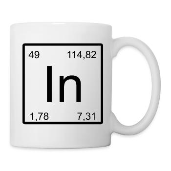 Typographie à éléments minimes de l’Indium - Mug blanc - blanc - Droite