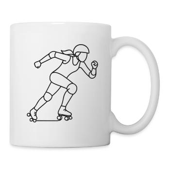 Roller Derby Player Sketch – Sports Motif - Mug - white - Right