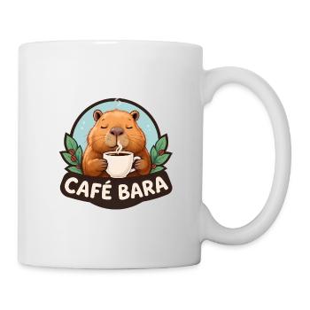 Café Bara - Funny Capybara T-Shirt - Mug - white - Right