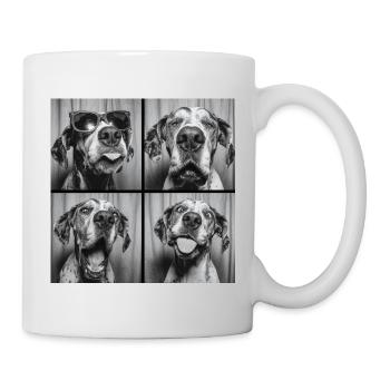 Drôle de Dogue Grand Danois Boîte Photo - Mug blanc - blanc - Droite