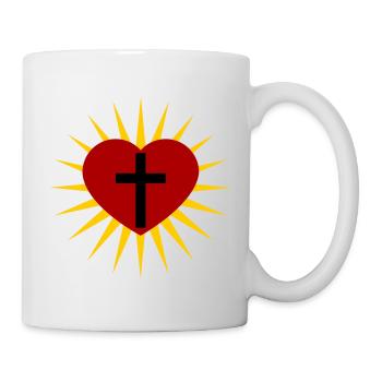 Kreuz - Tasse - Weiß - Rechts