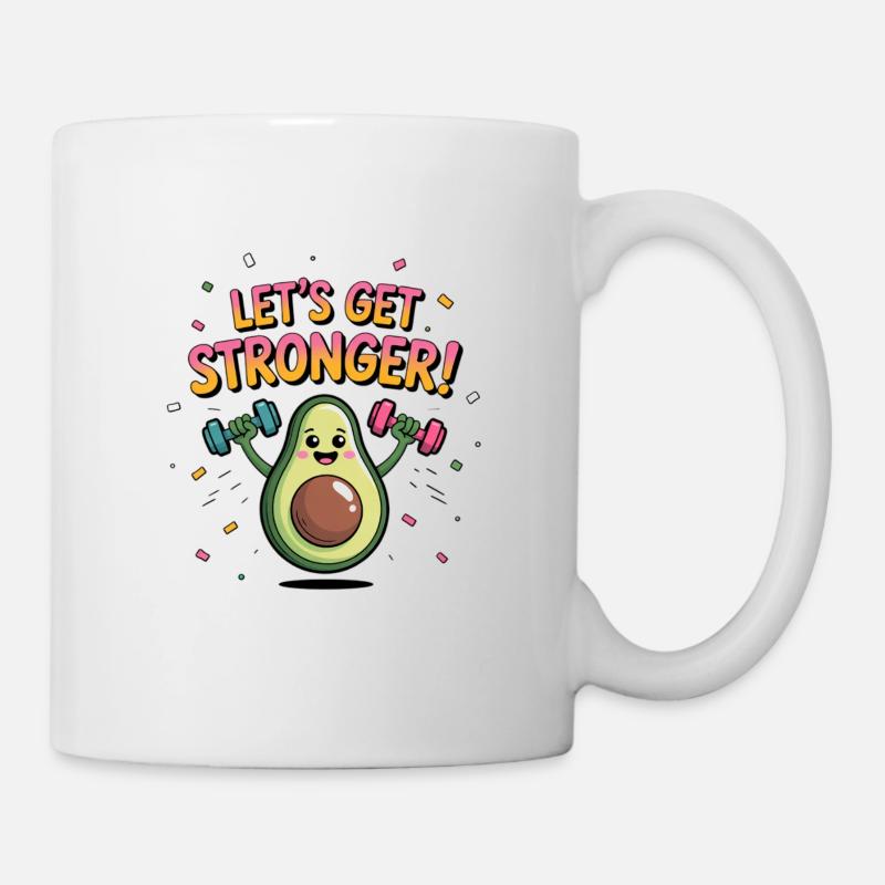 Avocado beim training  - Tasse - Weiß