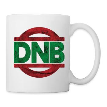 DnB Vibe Stempel RotGrün - Tasse - Weiß - Rechts