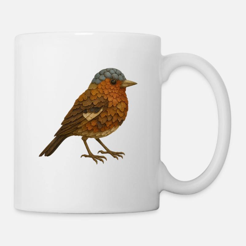 Chaffinch in a natural look - Mug - white
