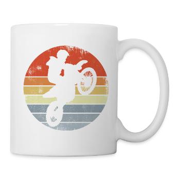 Vintage Motocross Rider - Mug - white - Right