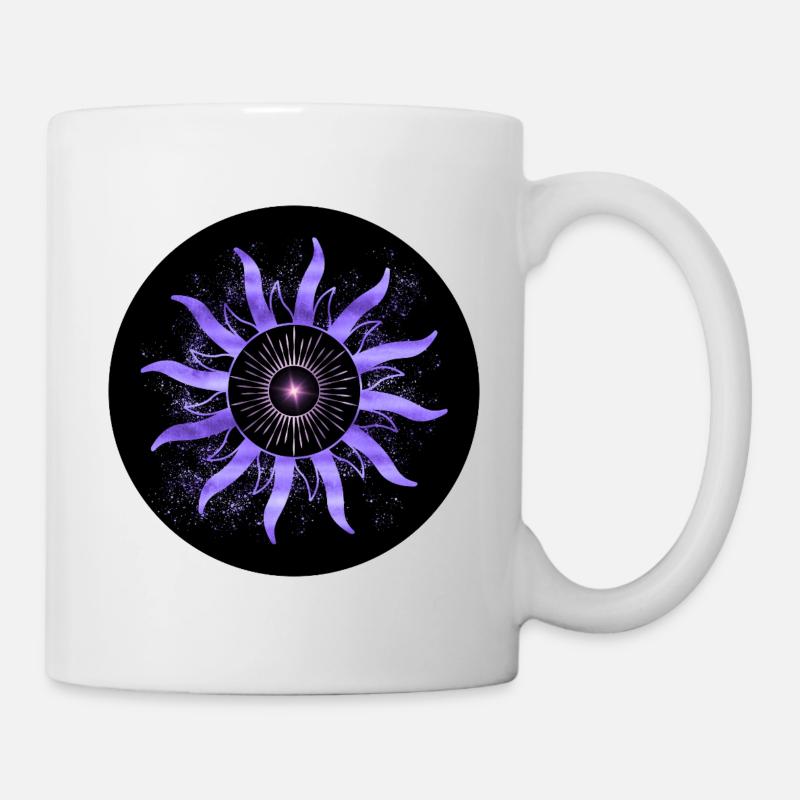 Soleil violet astral concentrique - Mug blanc - blanc