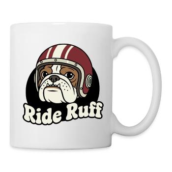 Ride Ruff Bulldog Helmet Design - Mug - white - Right