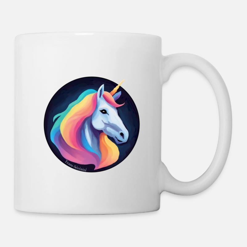 Regenbogen-Einhorn - Tasse - Weiß