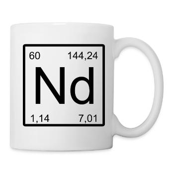 Art minimal du symbole de néodyme - Mug blanc - blanc - Droite
