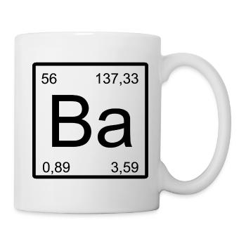 Ba Barium Element Style Design - Mug - white - Right