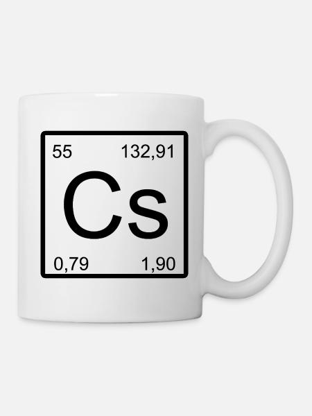 Cesium Element Quadrat - Tasse - Weiß