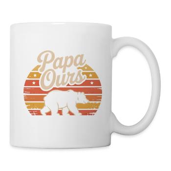 Papa Ours Retro Soleil - Tasse - Weiß - Rechts