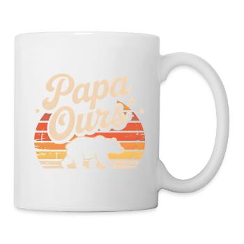 Papa Ours Retro Soleil - Tasse - Weiß - Rechts
