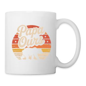 Papa Ours au coucher soleil - Tasse - Weiß - Rechts