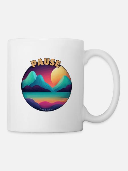 Pause der Gelassenheit - Tasse - Weiß