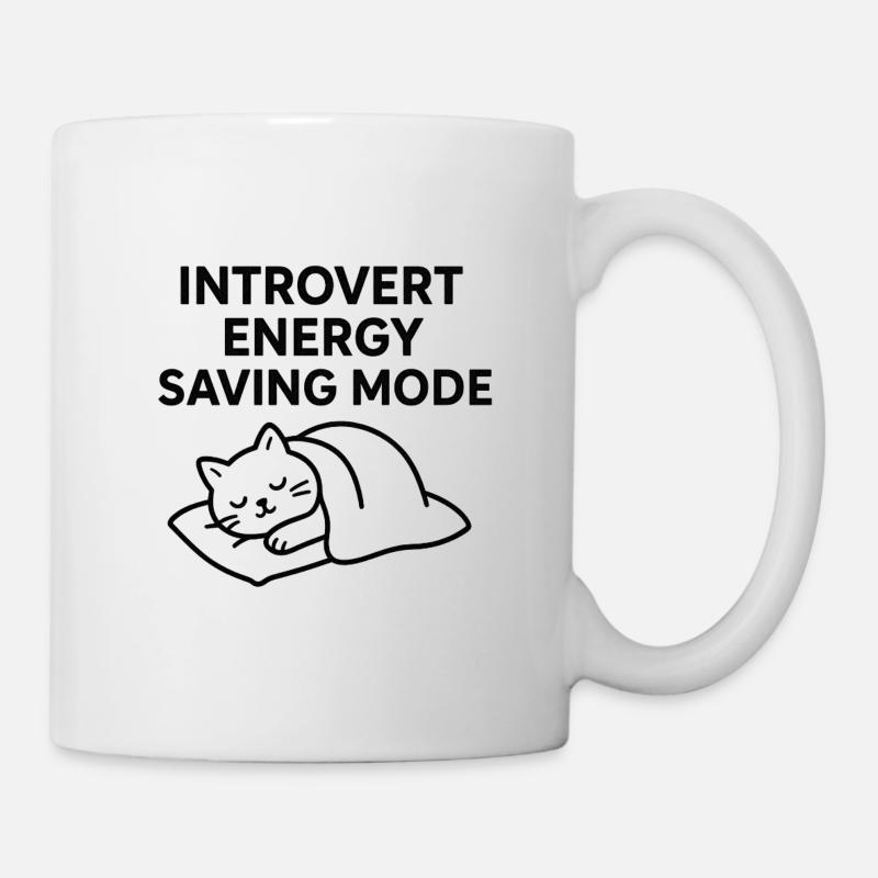 Power saving mode for introverts - Mug - white