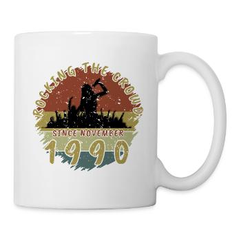 35. Geburtstag Rocking the crowd SNG 11/1990 - Tasse - Weiß - Rechts