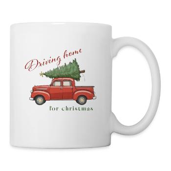Vintage Driving Home for christmas  - Tasse - Weiß - Rechts