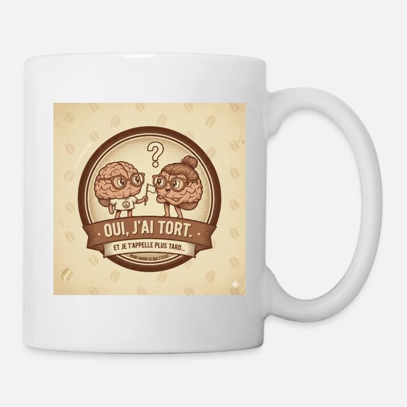 Ich irre mich - Duo Brain - Tasse - Weiß