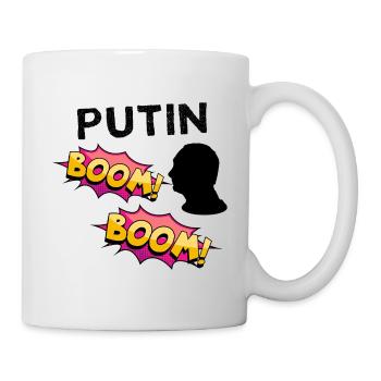 Putin BOOM COMIC-Buch Explosion der Farben - Tasse - Weiß - Rechts
