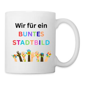 We for a colorful cityscape, diversity, diversity - Mug - white - Right