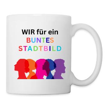 WIR FÜR EIN BUNTES STADTBILD - Tasse - Weiß - Rechts