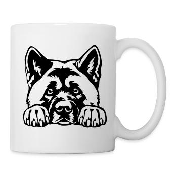 American Akita - Tasse - Weiß - Rechts