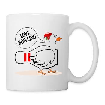 Liebe Bowling Gans - Tasse - Weiß - Rechts