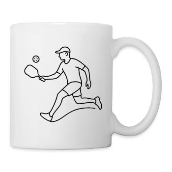 Pickleball Player Sketch – Simple Sports Motif - Mug - white - Right