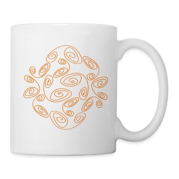 Abstraktes Design von Cean - Tasse - Weiß - Rechts