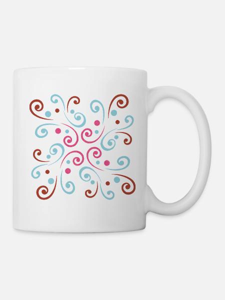 Abstract wavy design by Cean - Mug - white
