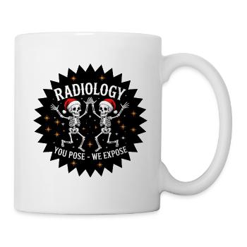 Radiologie Skelette im Weihnachtsstil - Tasse - Weiß - Rechts
