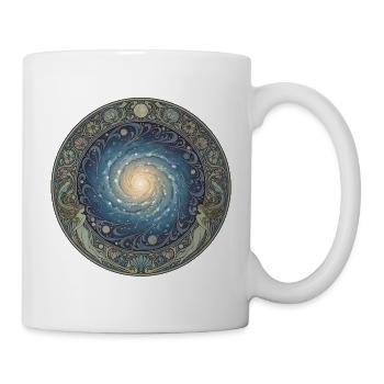 Milchstraße im Art Nouveau Kreis - Tasse - Weiß - Rechts