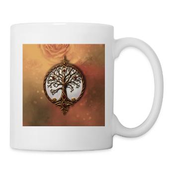 Arbre de vie circulaire - Mug blanc - blanc - Droite