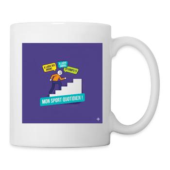 Mein täglicher Sport: motivierende Schimpfwörter - Tasse - Weiß - Rechts