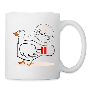 BOWLING LUSTIGE GANS - Tasse - Weiß - Rechts