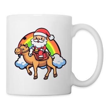 Kamel Weihnachtsmann Weihnachten - Tasse - Weiß - Rechts