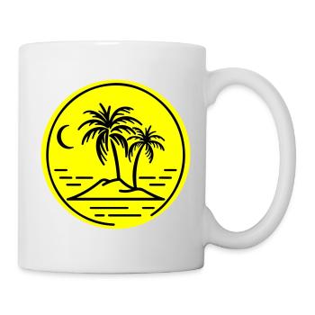 Palm Tree Island Symbol Beach - Mug - white - Right