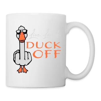 Goose Live Laugh Duck Off Sunglasses Middle Finger - Mug - white - Right