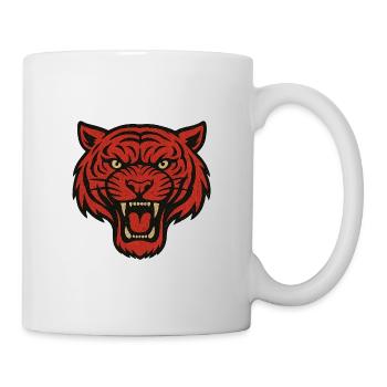 Rugissement du tigre rouge - Mug blanc - blanc - Droite