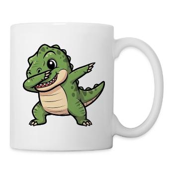 Dabender T-Rex Dino Préhistorique Dessin animé Fun - Mug blanc - blanc - Droite