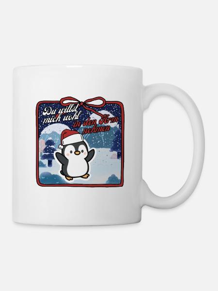 Penguin Christmas You want me well - Mug - white