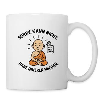 Inner Peace Monk Saying - Mug - white - Right