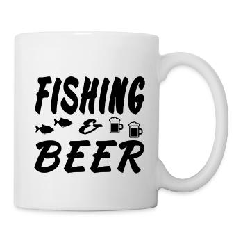 Pêche - Mug blanc - blanc - Droite